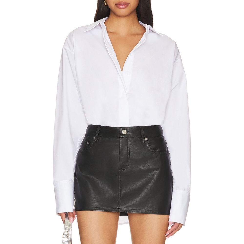 Good American oversized poplin shirt